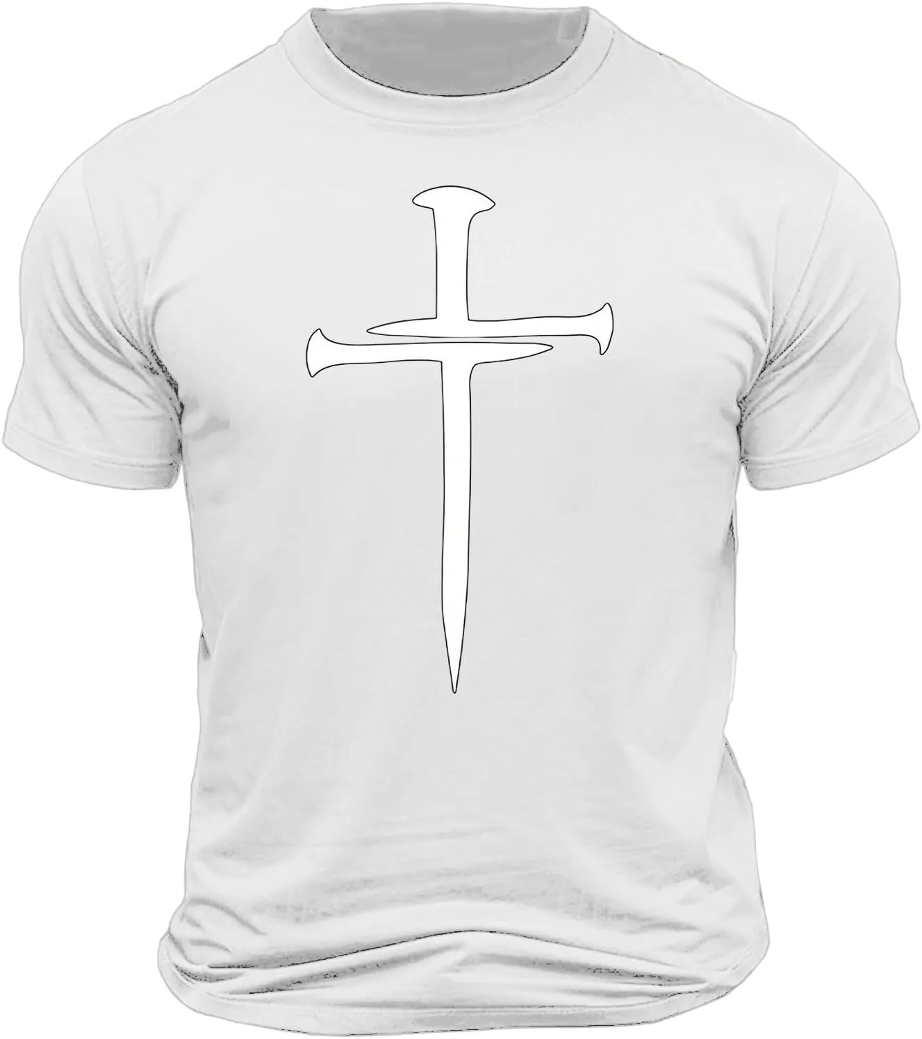 Мужская футболка с принтом Cross Print, короткий рукав, летняя — фото 2