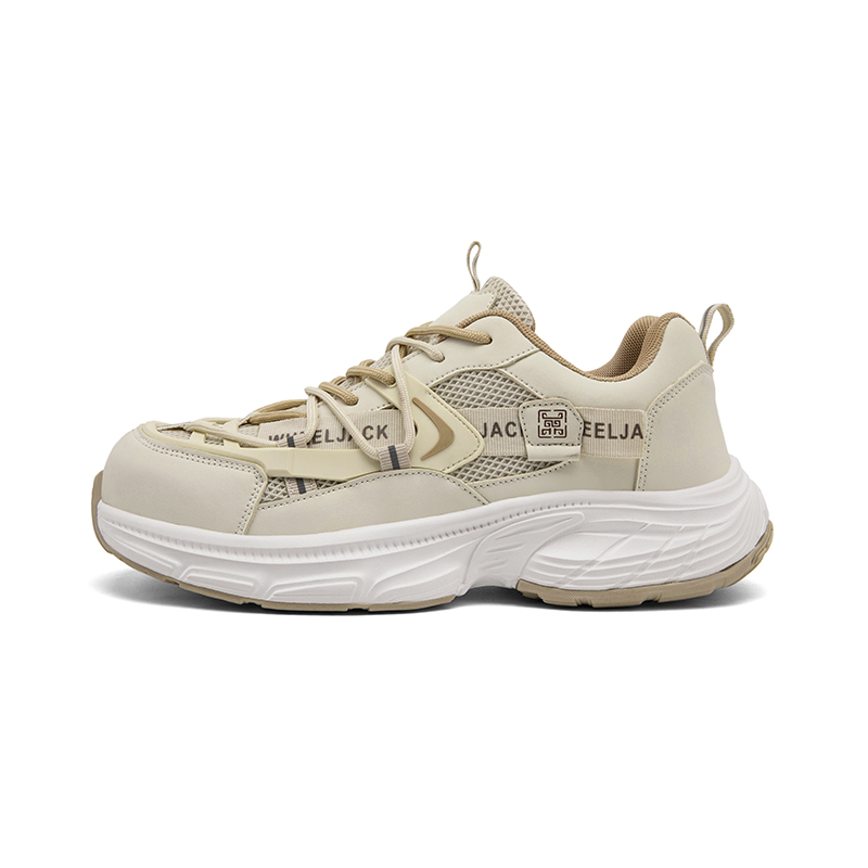 

JANECO Скользоустойчивые износостойкие дышащие низкие уличные туфли мужские бежевые, цвет Beige