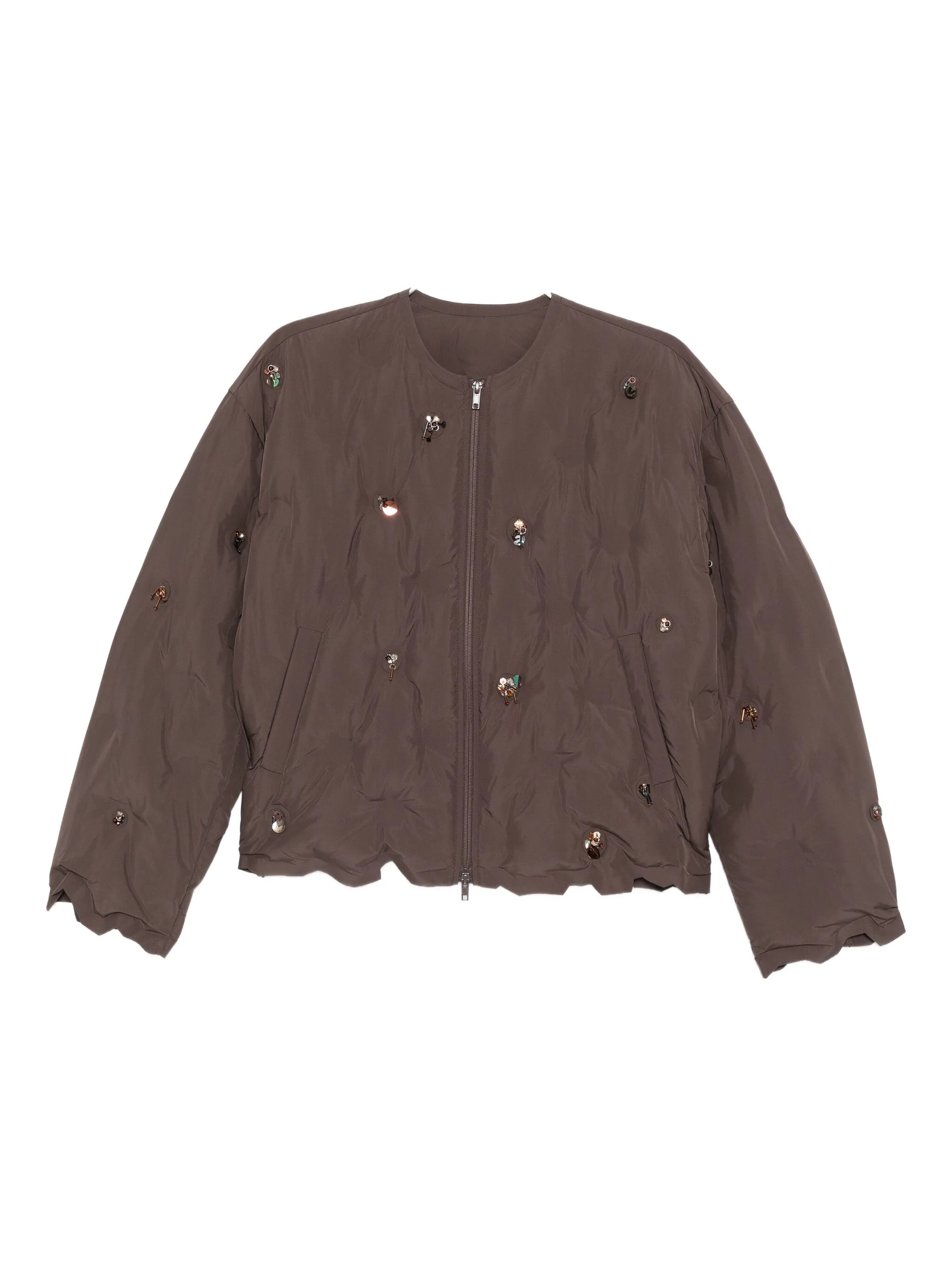 

Укороченный пуховик Jnby, коричневый