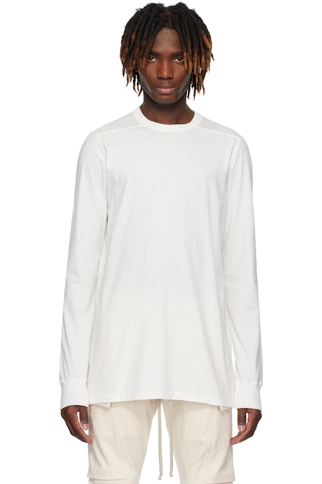 

Футболка Hollywood level ls Rick Owens, цвет milk