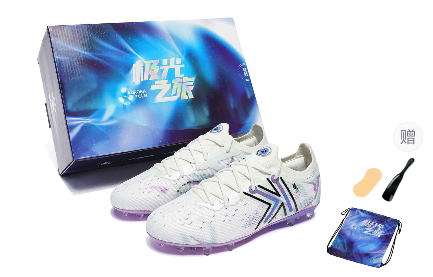 KELME Футбольные бутсы Ji Di 5.0 MG Multi Ground Cushioning Support Slipproof Unisex White Multicolor