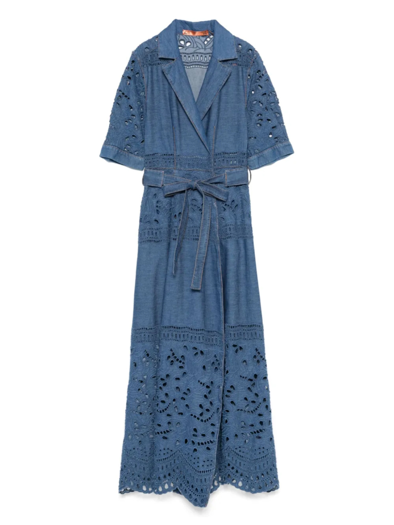 

Платье с кружевной отделкой Ermanno Scervino, синий