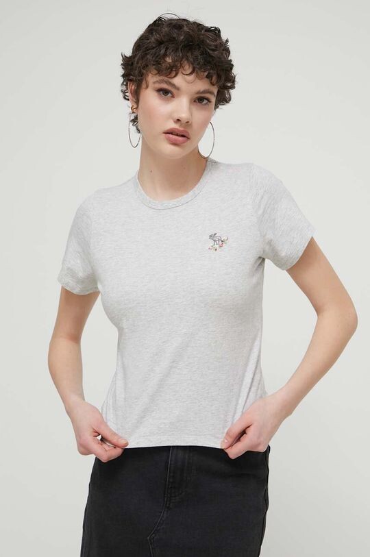 

Хлопковая футболка Abercrombie & Fitch, серый