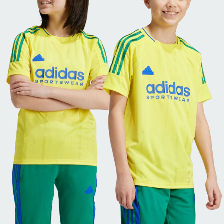 Детская футболка Adidas, цвет Lemon — фото 4