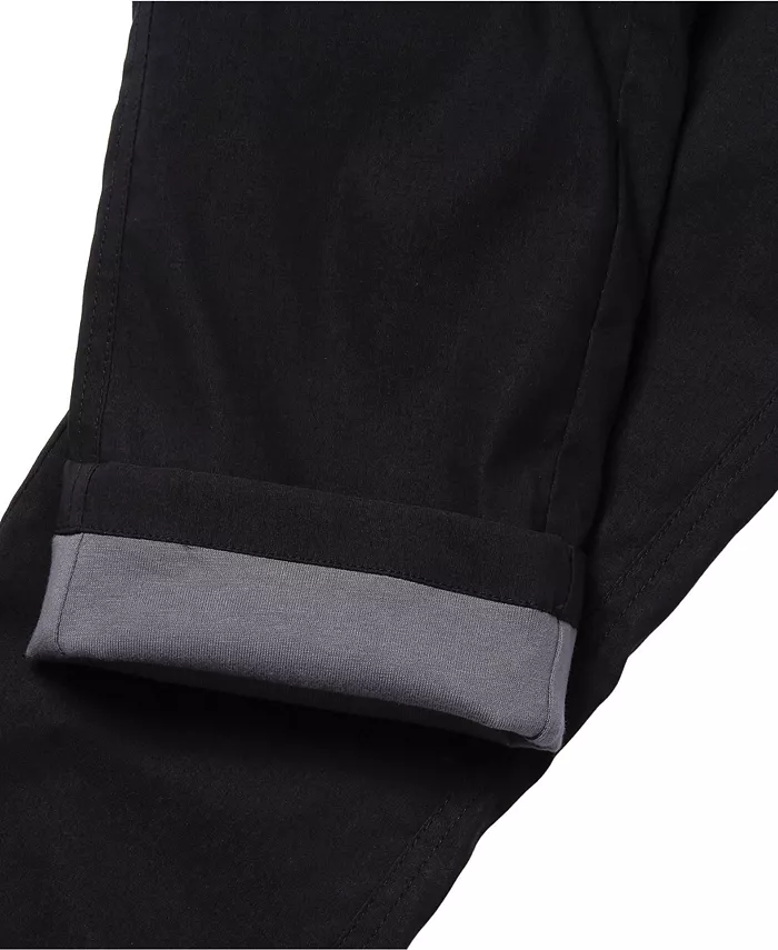 Брюки-накидки Iron Knee Stretch Jersey с подкладкой для мальчиков Lands' End, черный — фото 3