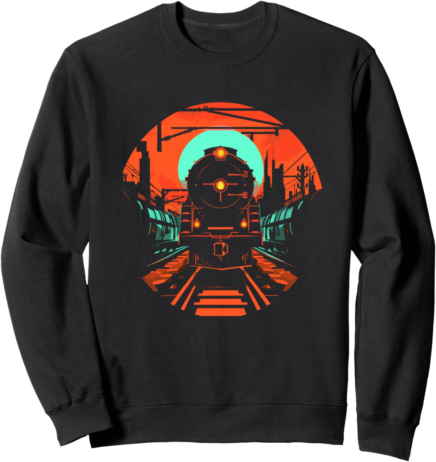 

Толстовка для фанатов поездов на Хэллоуин Funny Railroader Graphic T-Shirt And Gift, черный