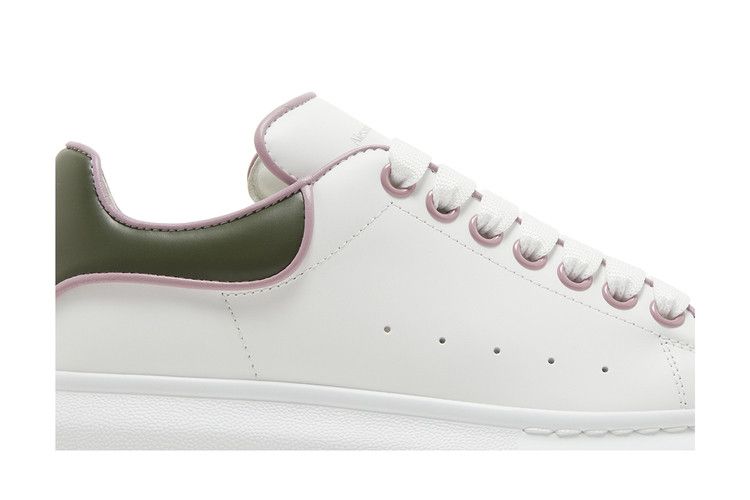 Кроссовки Alexander McQueen Alexander McQueen Wmns Oversized Sneaker 'White Military Green', белый — фото 3