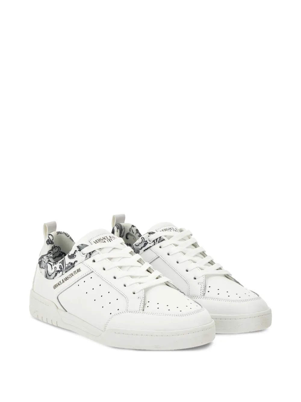 Кроссовки с перфорацией и принтом Barocco Versace Jeans Couture, белый — фото 2