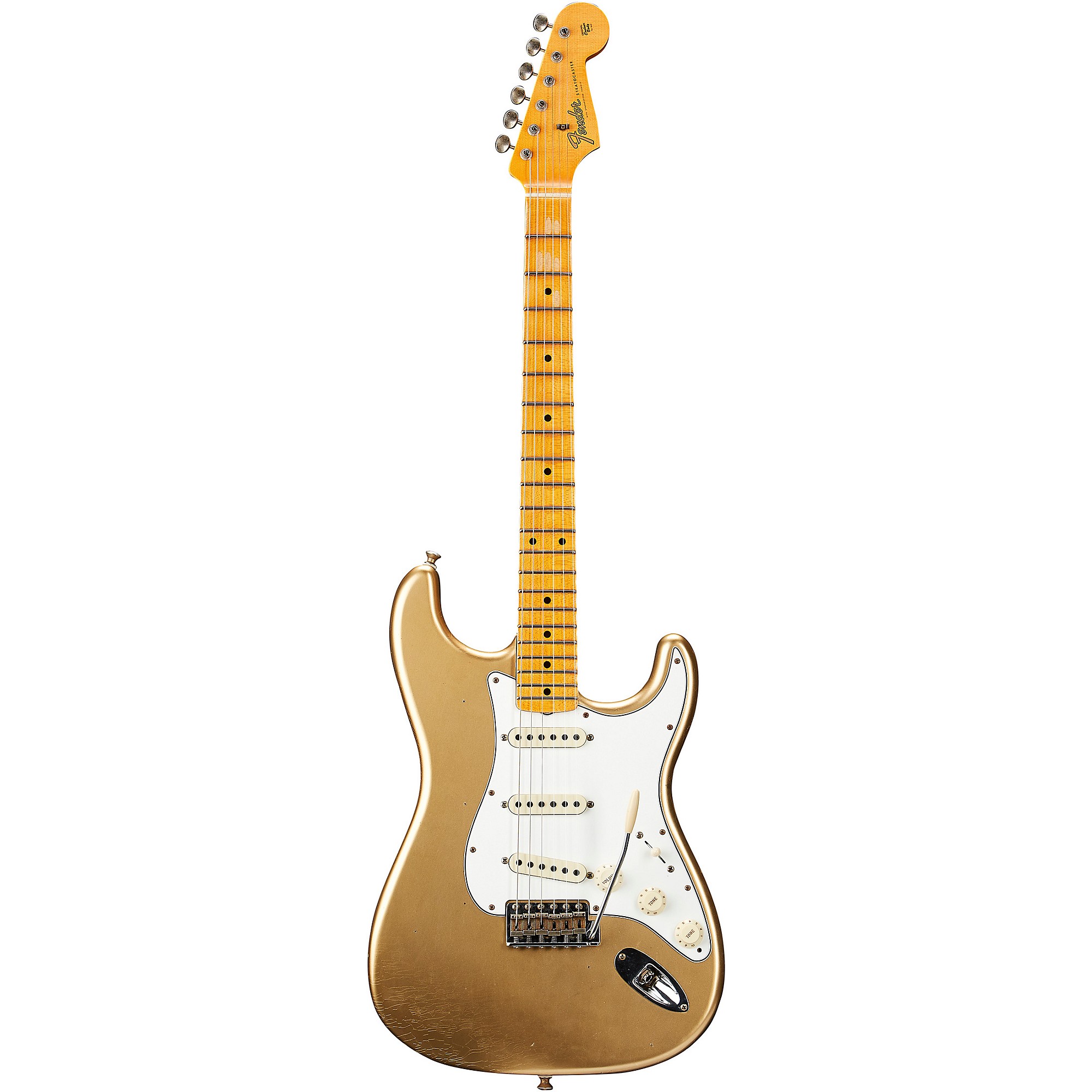 

Fender Custom Shop Постмодернистский Stratocaster Journeyman Relic Maple Fingerboard Электрогитара Aztec Gold