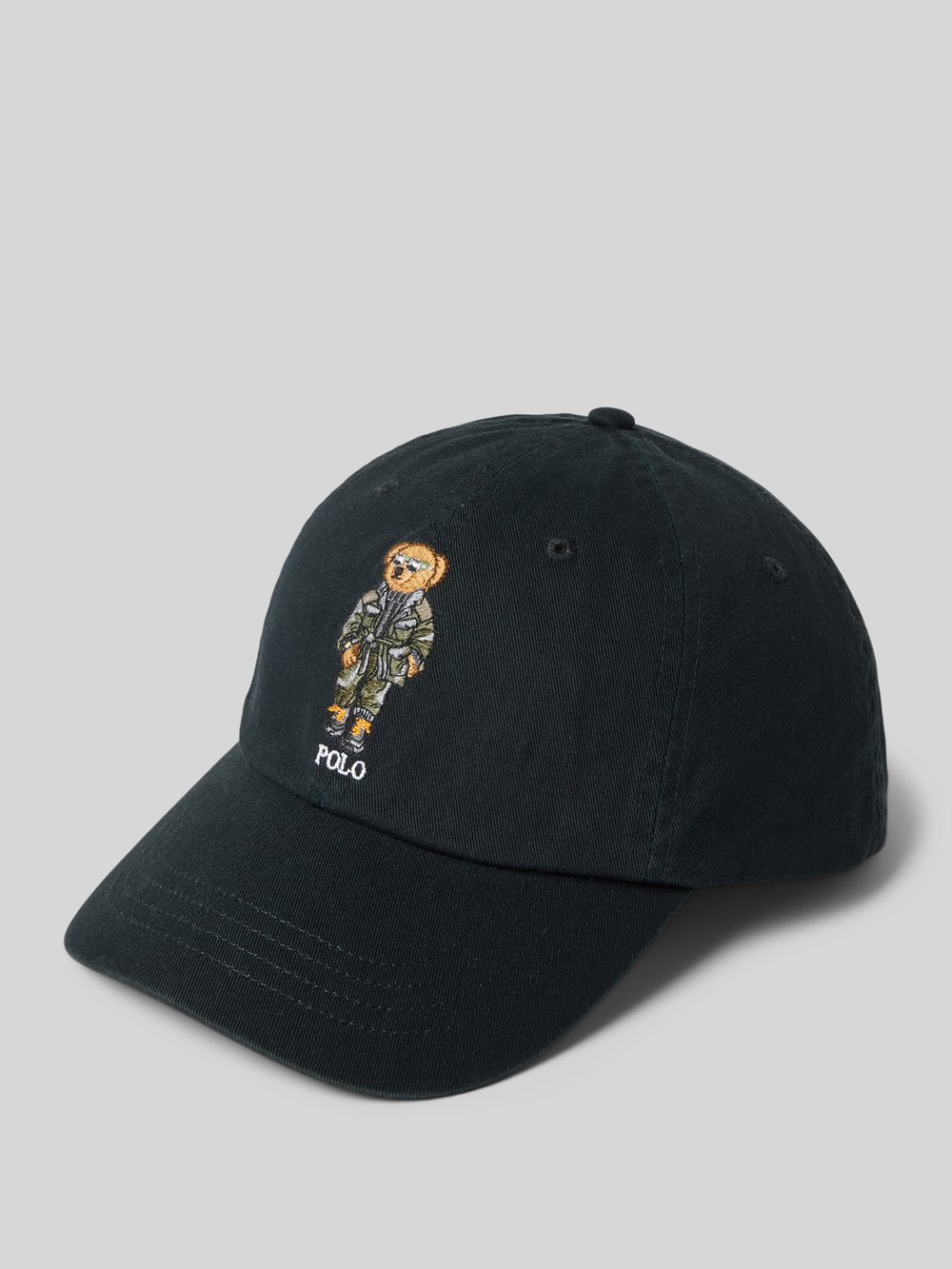 

Бейсболка с рисунком и вышитой этикеткой Polo Ralph Lauren, черный