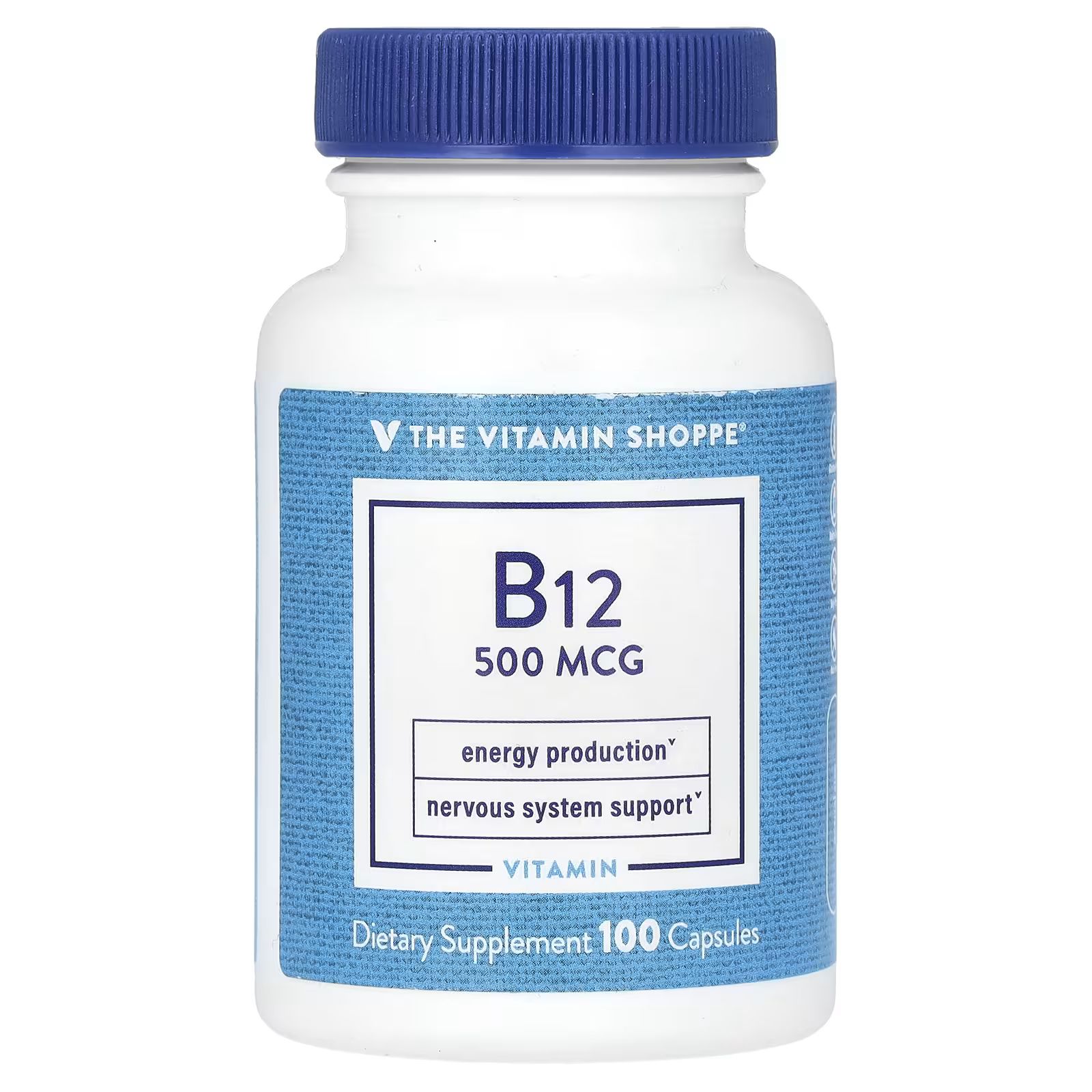 

B12, 500 мкг, 100 капсул The Vitamin Shoppe