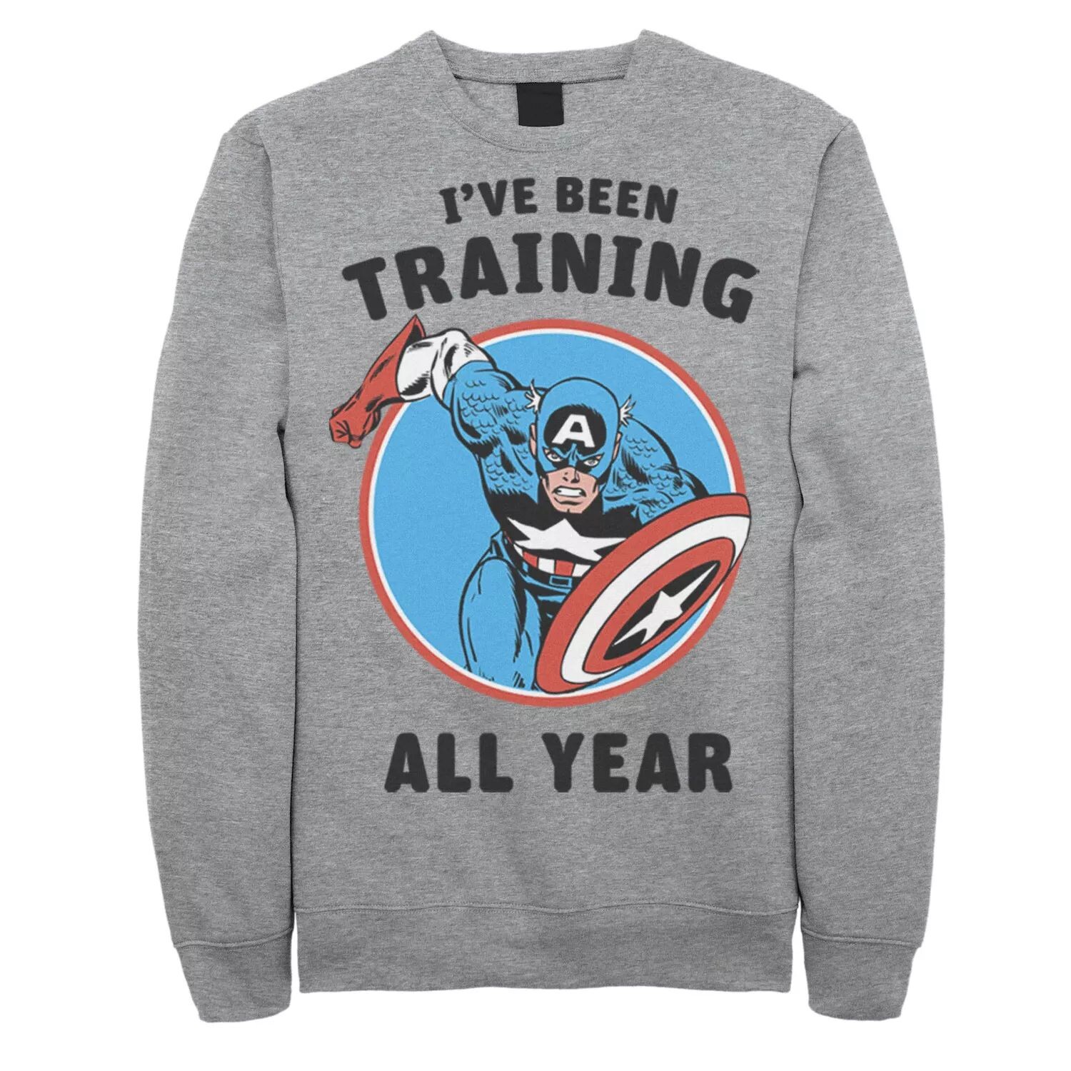 

Мужской свитшот Marvel Avengers Captain America «Я тренировался круглый год» Licensed Character