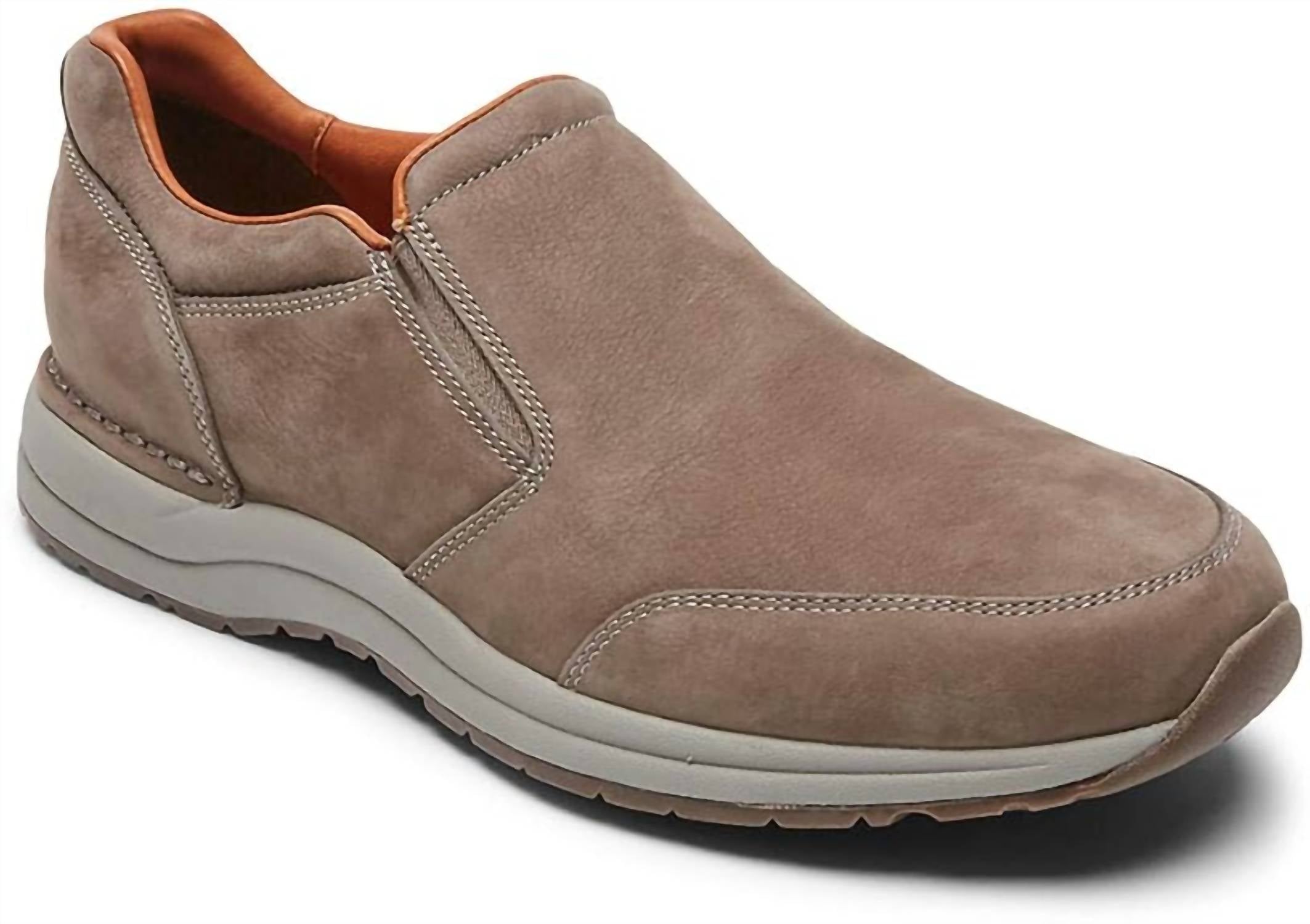 

Мужские кроссовки Edge Hill 2 Double Gore Slip On коричневого цвета Rockport