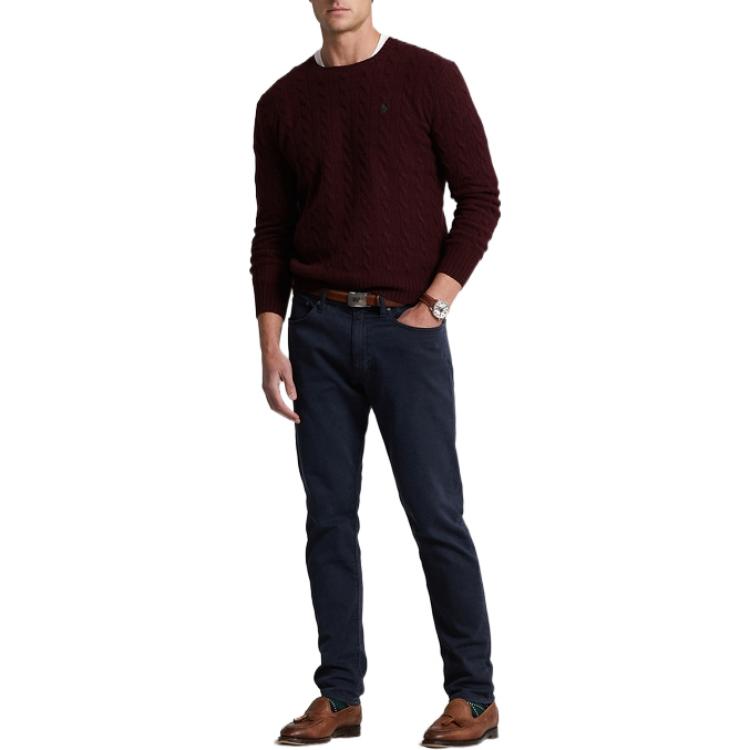Polo Ralph Lauren Мужской трикотаж FW22, красный и коричневый — фото 4