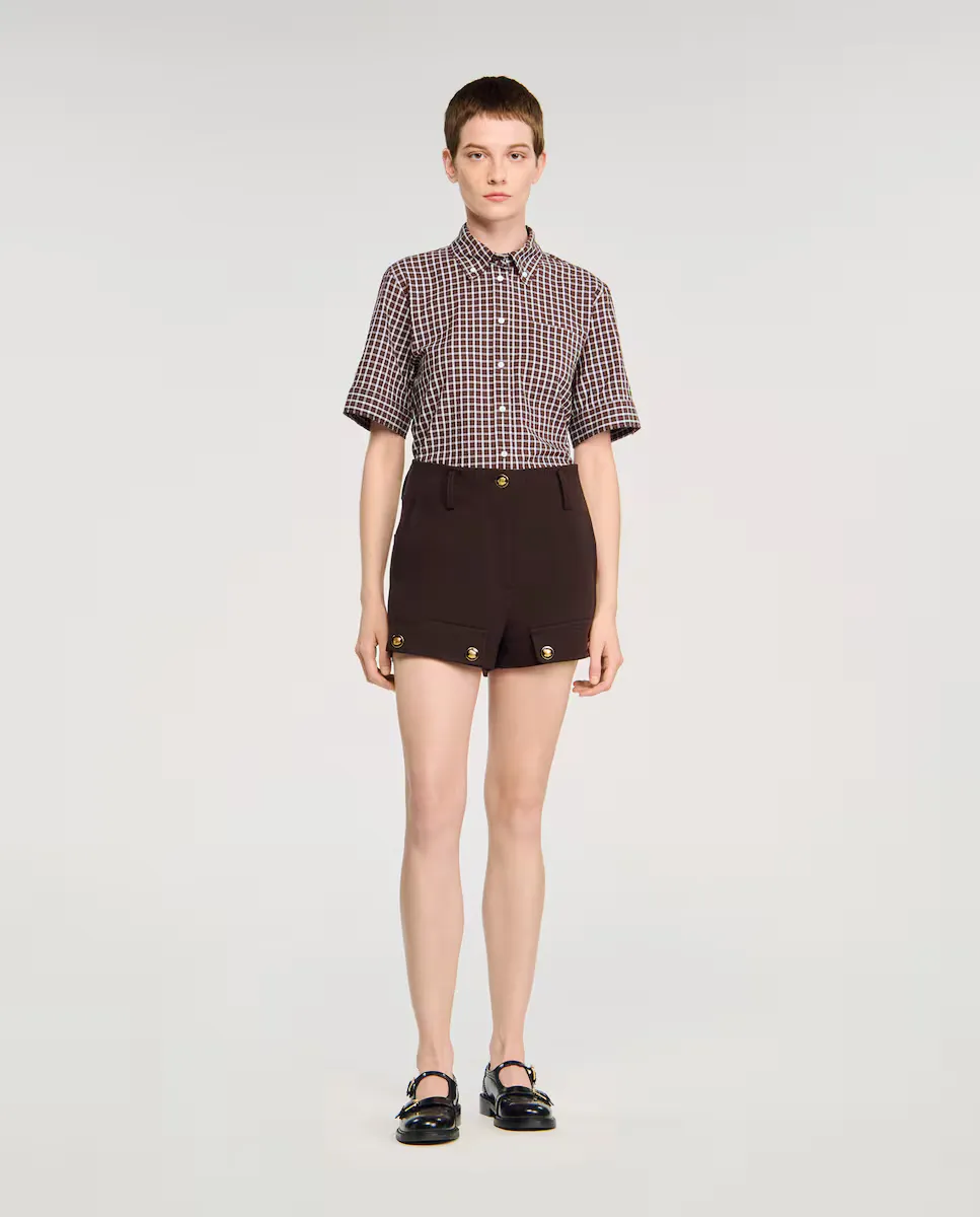 

Шорты Pantalón de mujer corto carpenter Sandro, коричневый