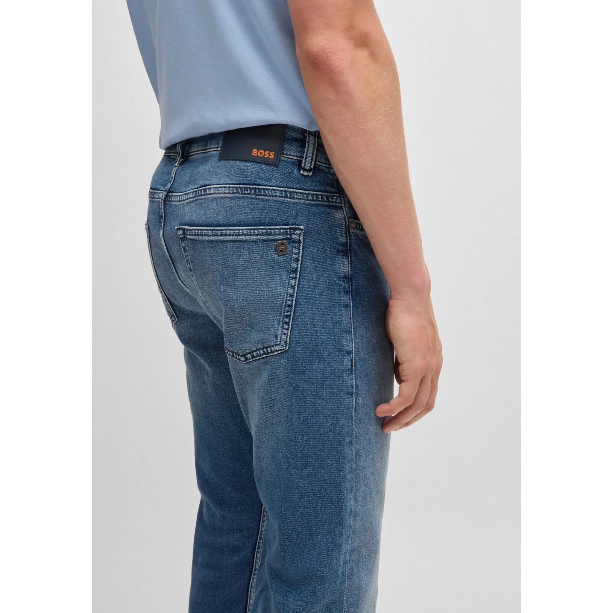 Узкие джинсы BOSS ORANGE "DELAWARE BO", цвет Medium Blue427 — фото 3