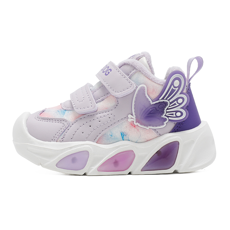 

Износостойкий терморегулирующий поддерживающий низкий верх детские повседневные кроссовки для детей от 3 до 7 лет BOBDOG, 55080 розовый фиолетовый/noble фиолетовый (winter fleece-lined)