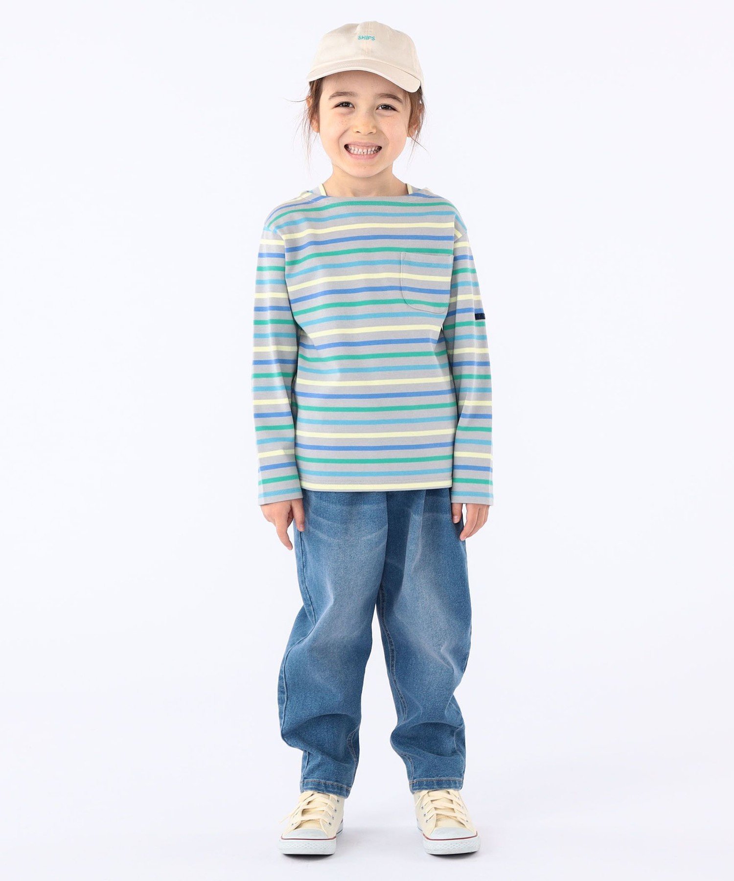 Детская футболка с длинным рукавом в полоску (100–130 см) SHIPS KIDS, Gray — фото 2