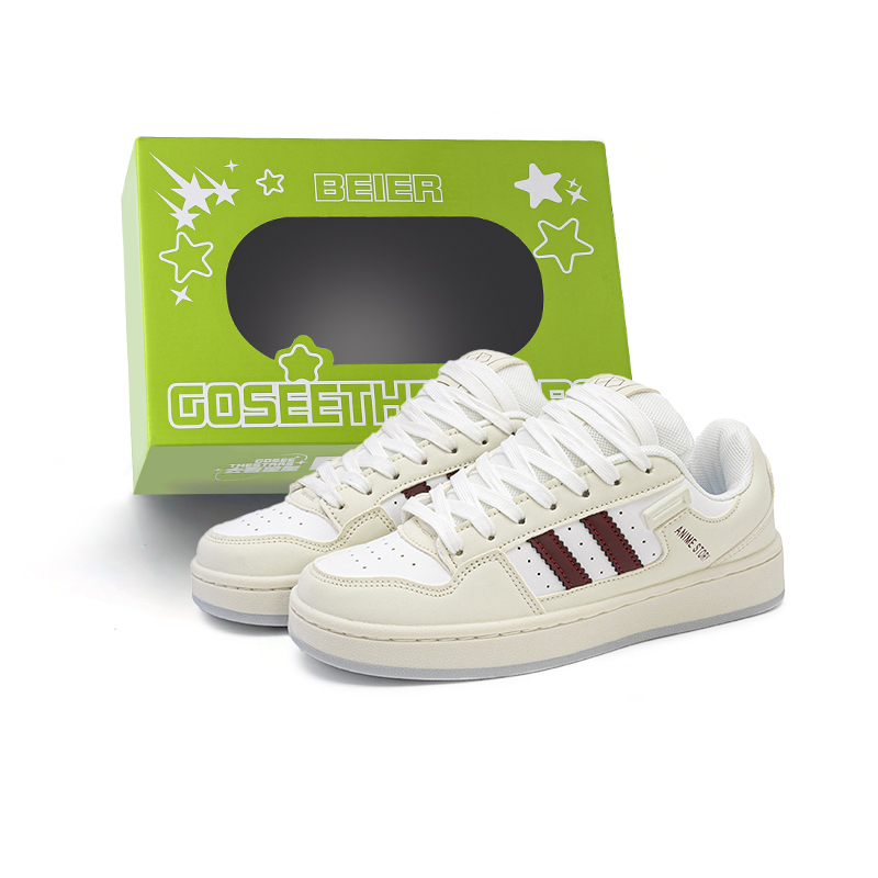 

BEIER Универсальные китайские модные винтажные низкие скейтерские кроссовки Unisex - черно-зеленые, цвет Black Green