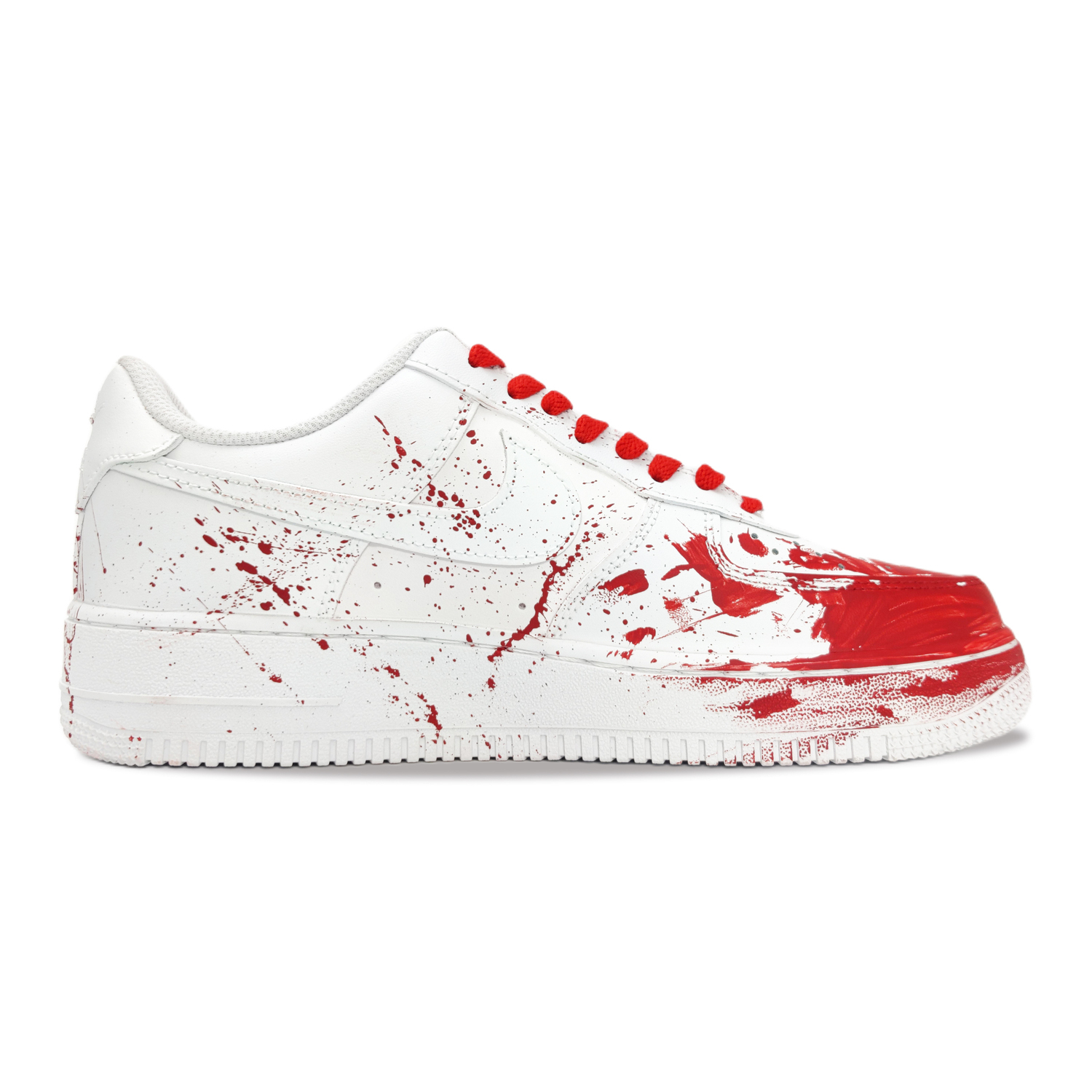 Air Force 1 Jade Waist Slave Crime Scene противоскользящие износостойкие низкие скейтерские кроссовки Unisex белый Nike, красный — фото 4