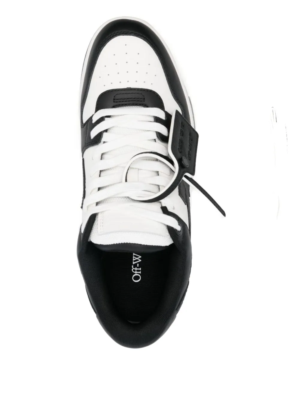 Низкие кожаные кеды Out Of Office со стрелками OFF-WHITE, черный — фото 3