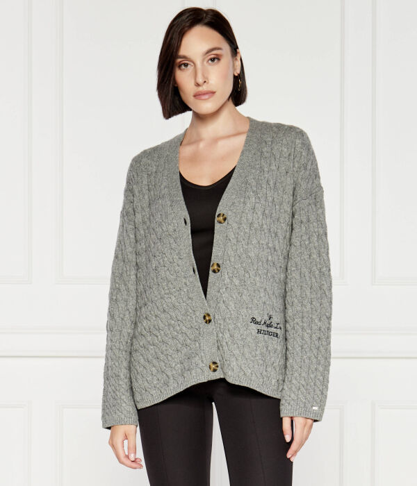 Кардиган шерстяной Tommy Hilfiger Regular Fit, серый — фото 3