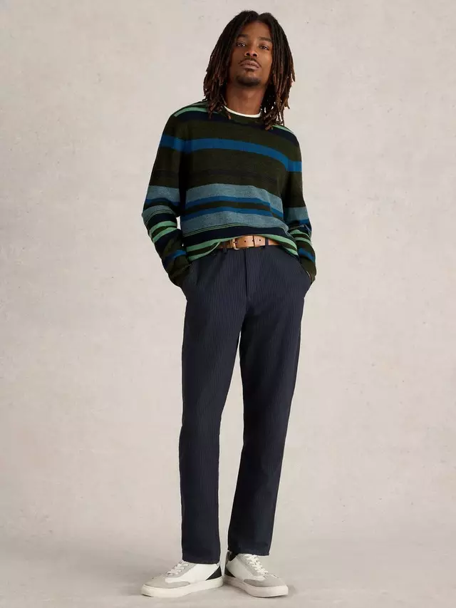 

Джемпер White Stuff Newport Merino Stripe Crew, цвет green/multi