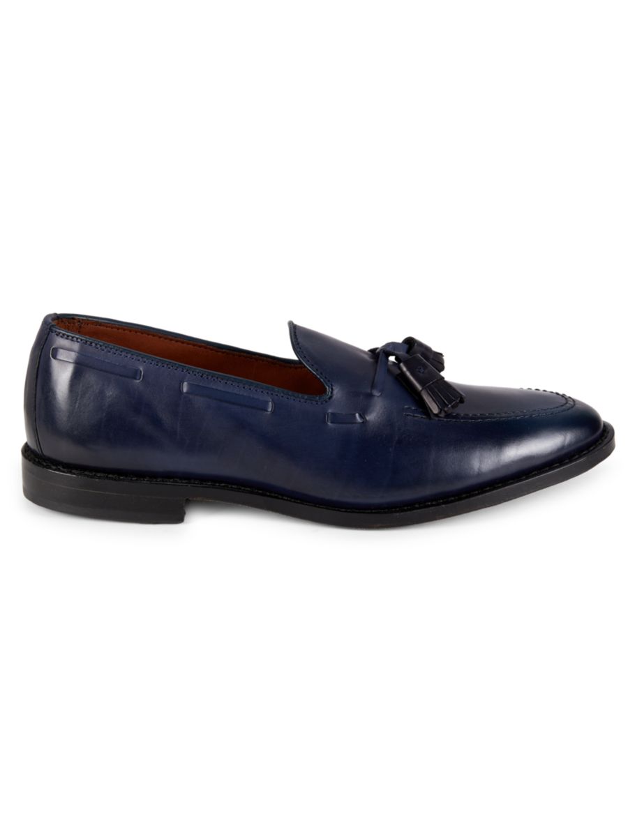

Кожаные лоферы Grayson с кисточками Allen Edmonds, темно-синий