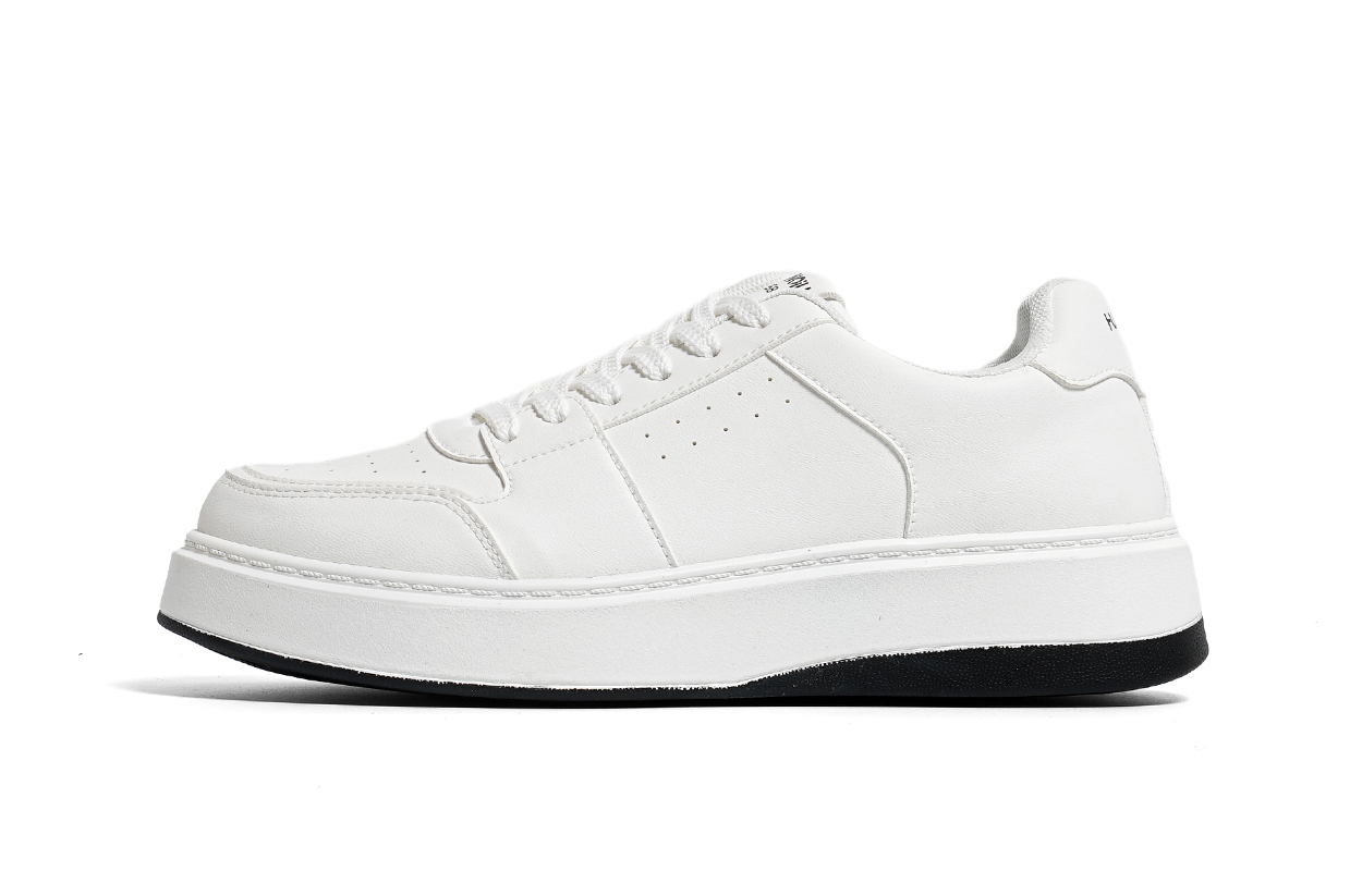 

Белые мужские низкие скейтерские кроссовки для увеличения роста, устойчивые к истиранию HUANQIU, белый