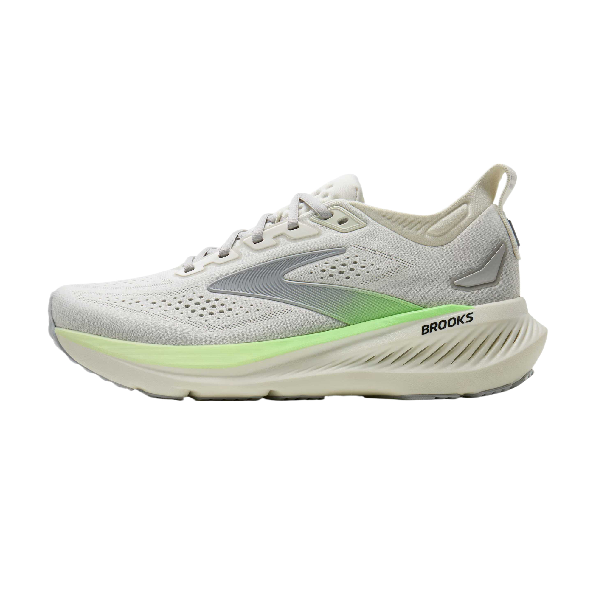 

Кроссовки для бега Glycerin 23 Cushioning Breathable Support Rebound Low top мужские Brooks, серый/зеленый/черный