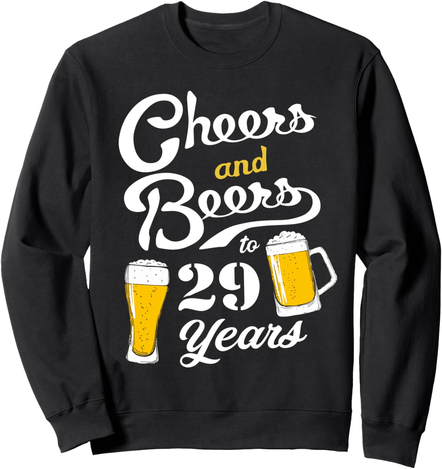 

Поздравляем с 29-летием и желаем приятного пива! - Забавная толстовка к 29-летию Cool 29 Years Creations, черный