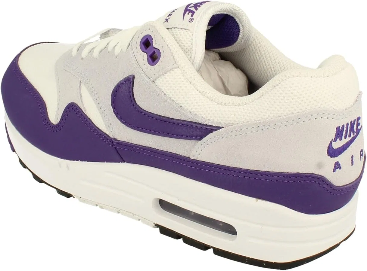 Мужские кроссовки NIKE Air Max 1 Essential, белый/черный/фиолетовый/серый — фото 2