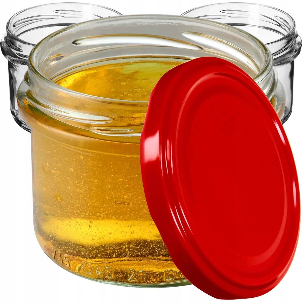 

KADAX Банки для консервирования с крышками "Тарту", банки для консервирования, 235мл, 10 шт., красная крышка