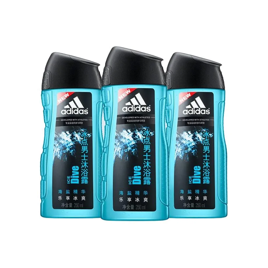 Освежающий гель для душа с ароматом попурри Adidas, Conquer Shower Gel 250ml * 3 Bottles — фото 3