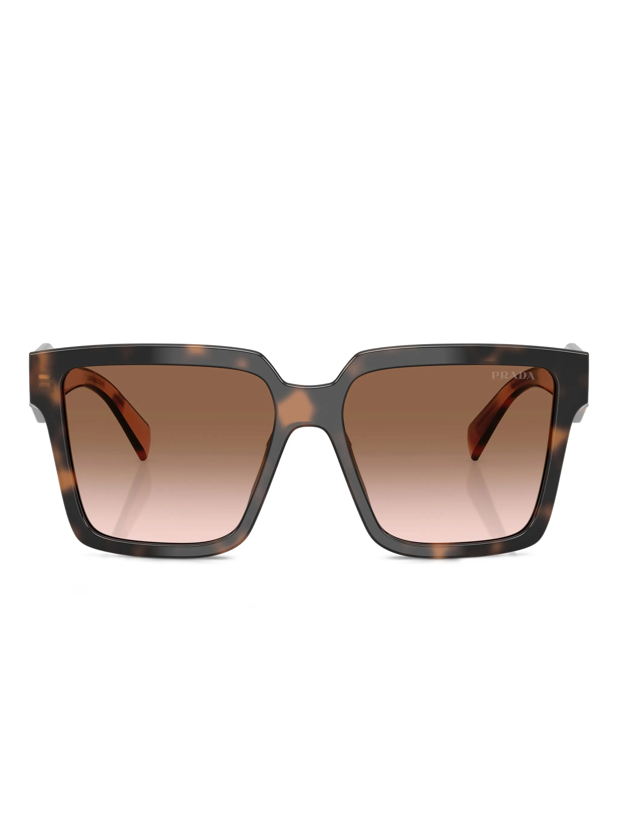 

Очки в квадратной оправе черепаховой расцветки Prada, коричневый