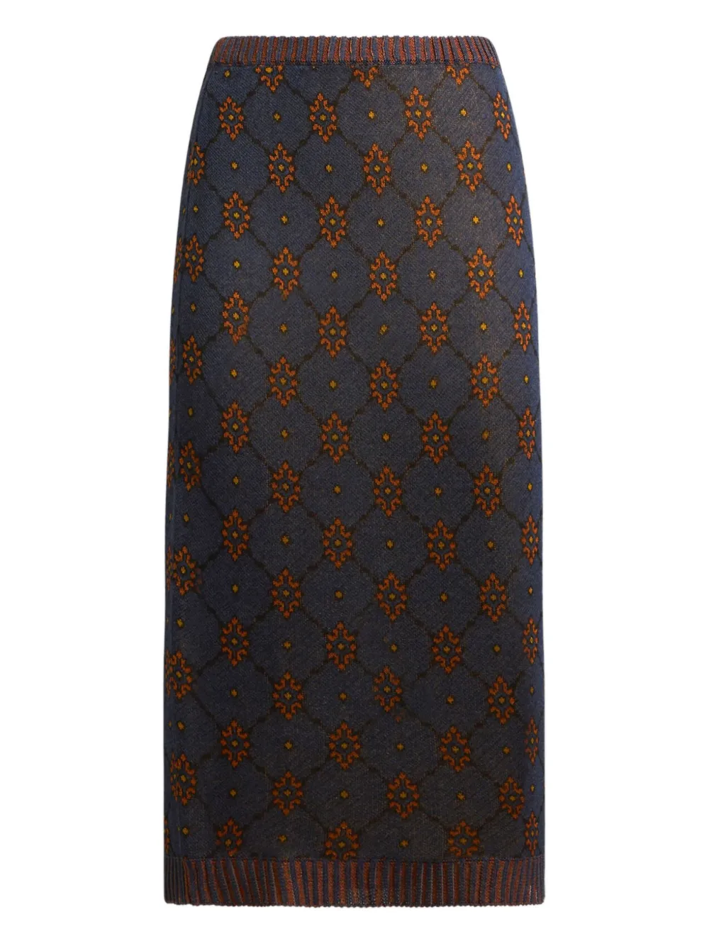 

Юбка миди с узором ETRO, синий