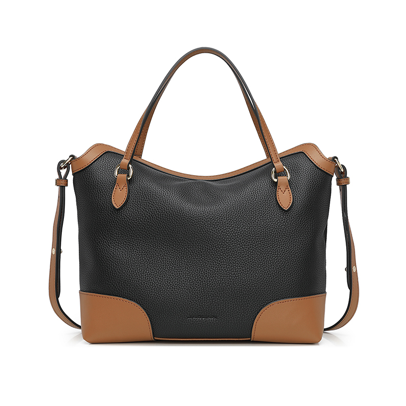 

JAGUAR Женская кожаная сумка через плечо черная бежевая серый ветровка, Black