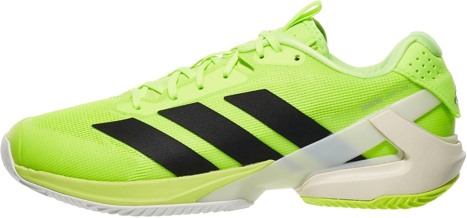 Мужские теннисные кроссовки Adidas Adizero Ubersonic 5 для глиняного корта, белый/черный/желтый — фото 2
