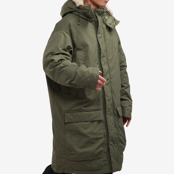 Пуховик adidas originals Down Fur Parka Casual Sports Stay Warm hooded down Jacket Green, зеленый — фото 4