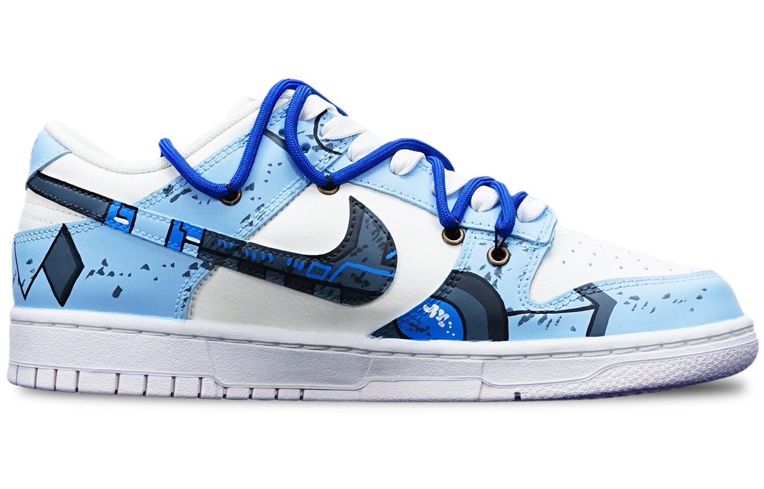 

Кроссовки Nike Dunk Skateboard Shoes Women's Low-Top Blue White