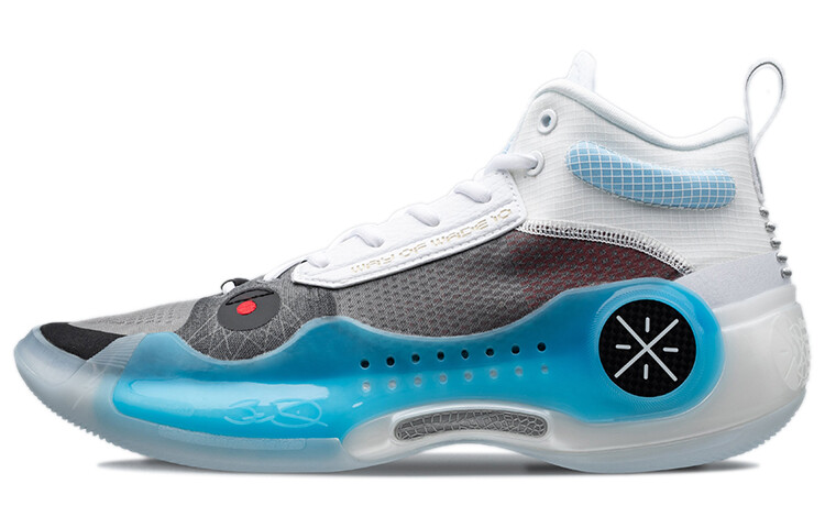 

Кроссовки Li Ning Wow 10 Basketball, белый/серый/голубой
