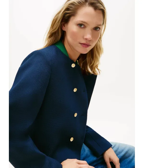 Элегантный жакет regular fit Tommy Hilfiger, темно-синий — фото 4
