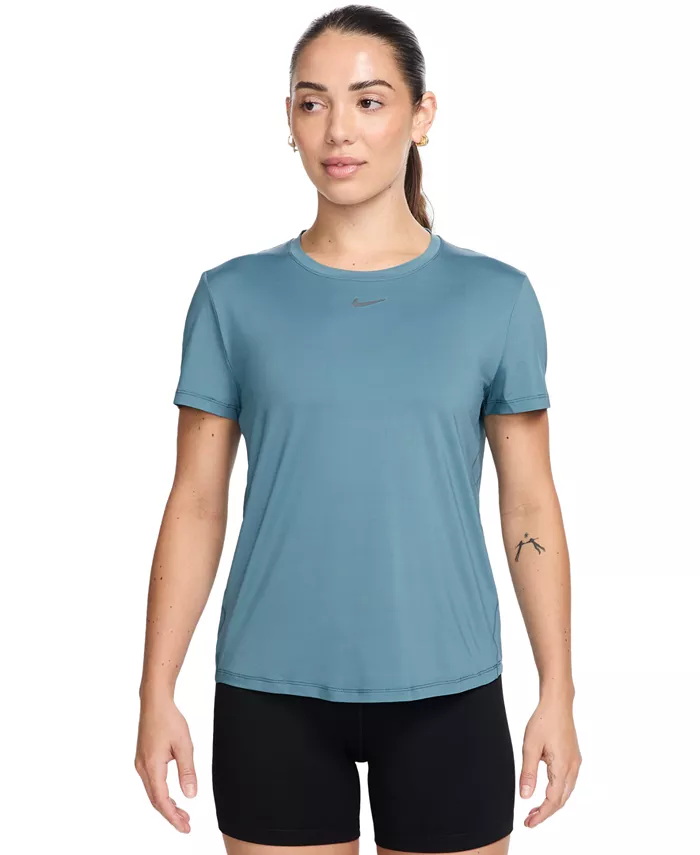 

Женский топ One Classic Dri-FIT с короткими рукавами Nike, фиолетовый