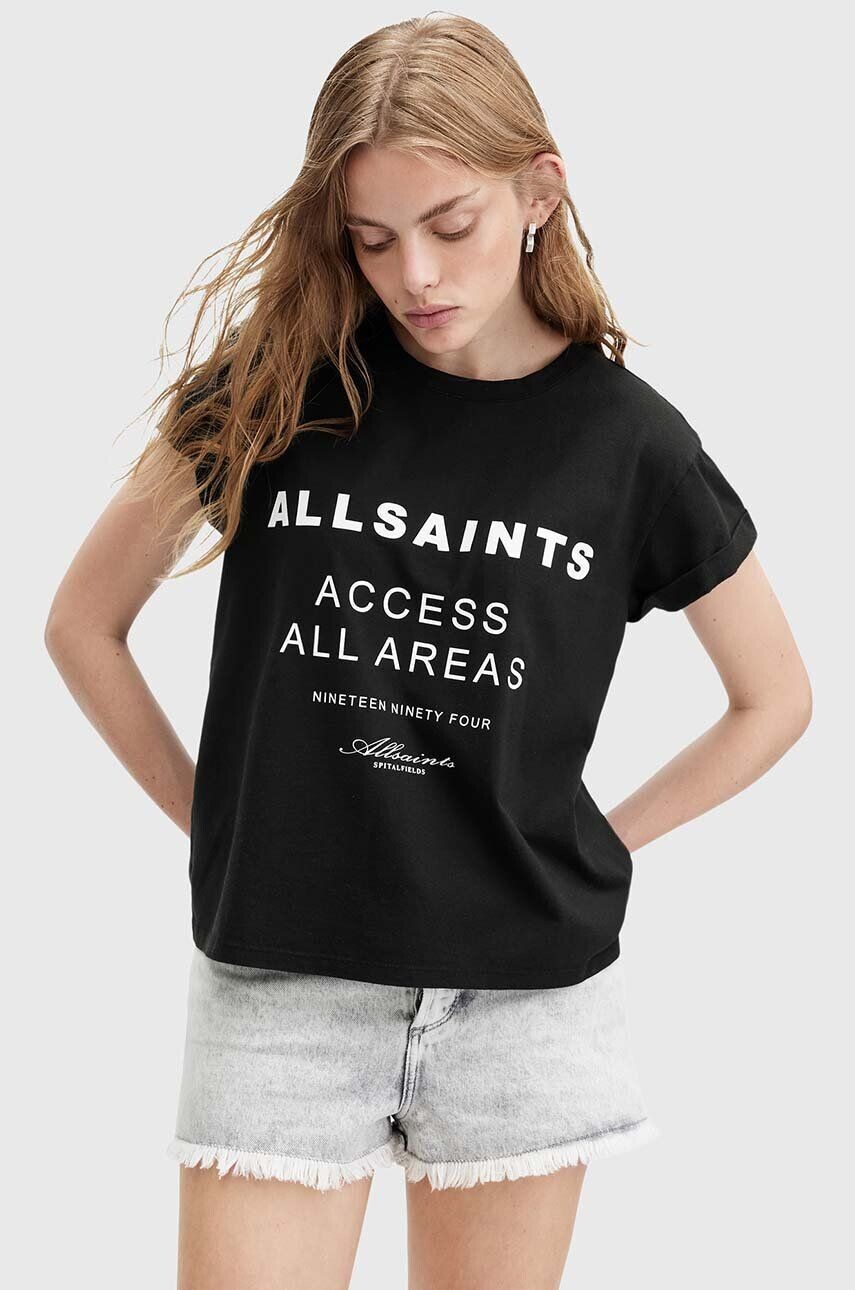 

TOUR ANNA хлопковая футболка AllSaints, черный