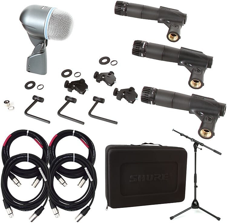 

Микрофон Shure DMK57-52 Drum Microphone Kit with Stand and Cables Package