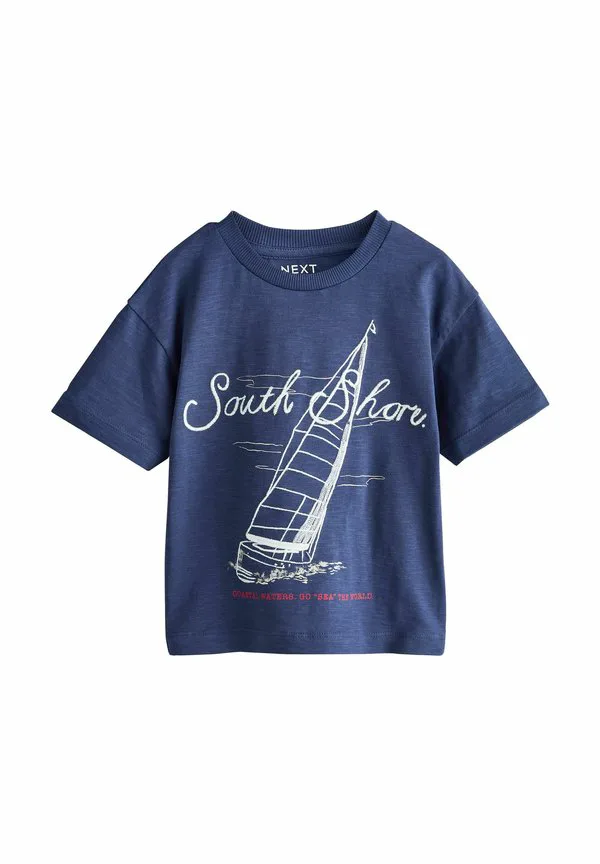Футболка с коротким рукавом и графическим принтом Next, Navy Blue Boat