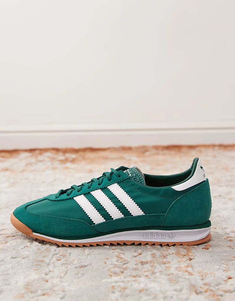 Кроссовки SL 72 OG зеленого и белого цвета adidas Originals — фото 4