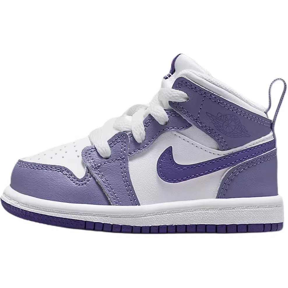 Кроссовки детские Jordan 1 Mid Top White Purple