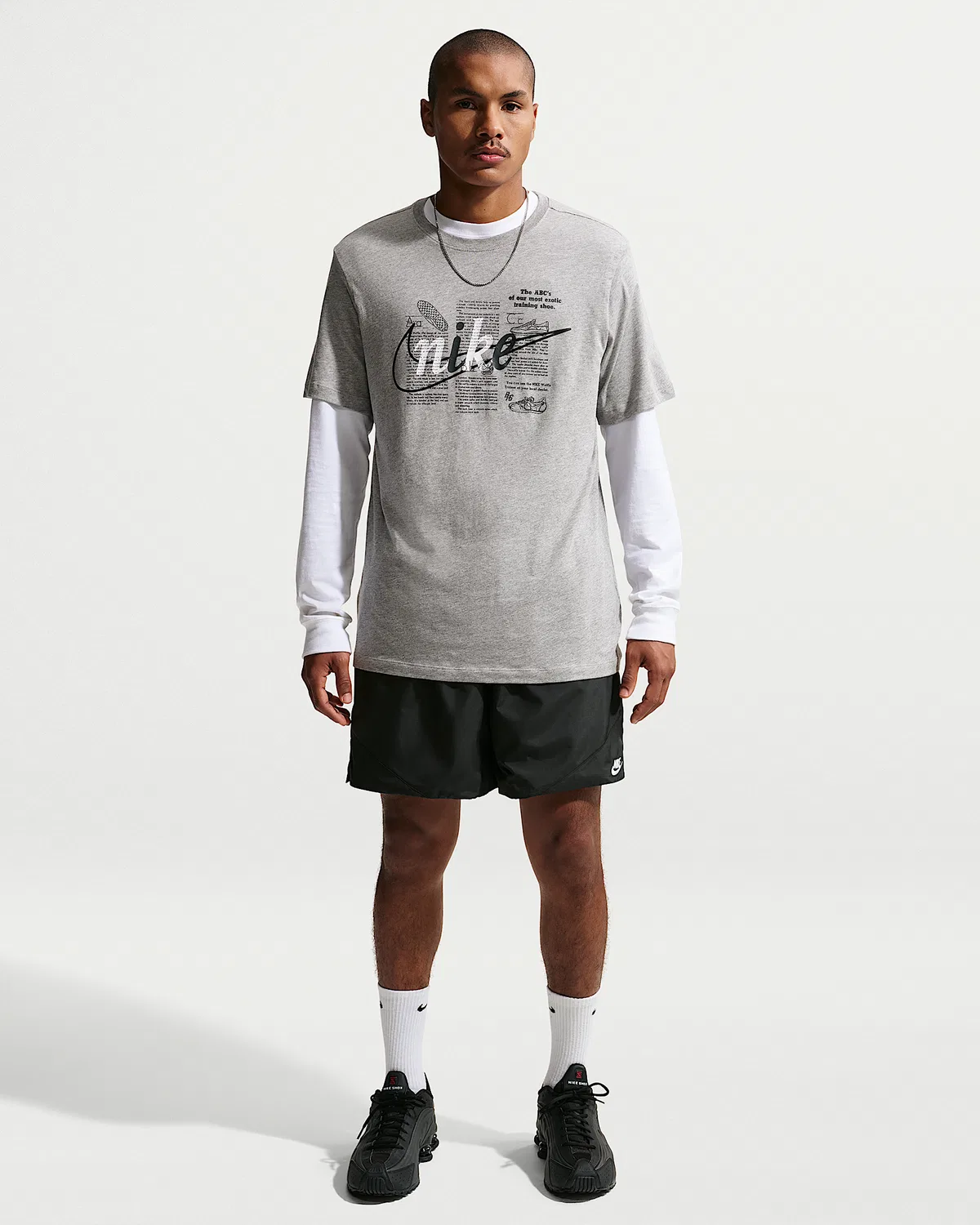 Мужские легкие тканевые шорты Nike Windrunner, Black/White
