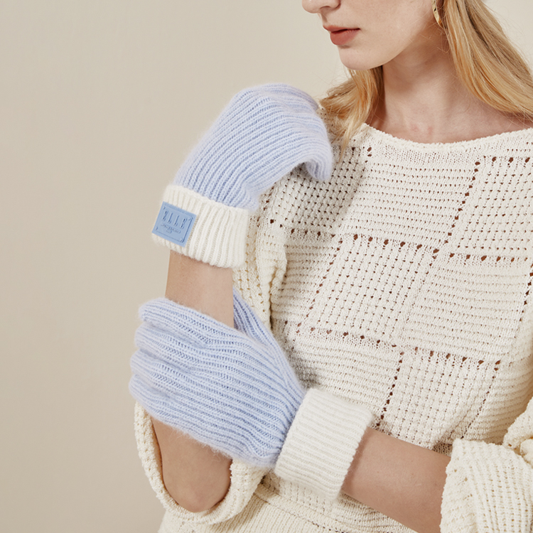 

Вязаные перчатки Women's ELLE, coffee